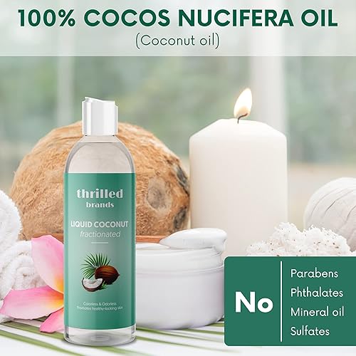 Miniatura 4 de Aceite de coco fraccionado, aceite portador para aceites esenciales, aceite de masaje de coco, aceite de coco para la piel, aceite de coco para la