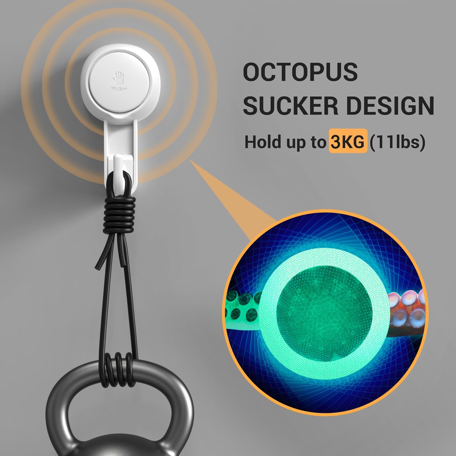 Marchpower Suction Cup Hooks, Heavy Duty Hooks Hold up to 11LB - Image 2