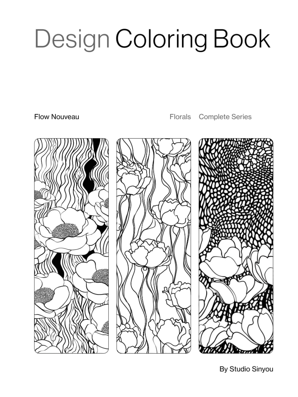 Coloriage Flow Nouveau Florals série complète papier épais anti-bavure