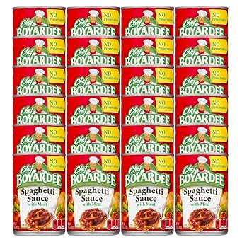 Chef Boyardee Spaghetti Sauce With Meat, 15 Oz Cans Pack of 24