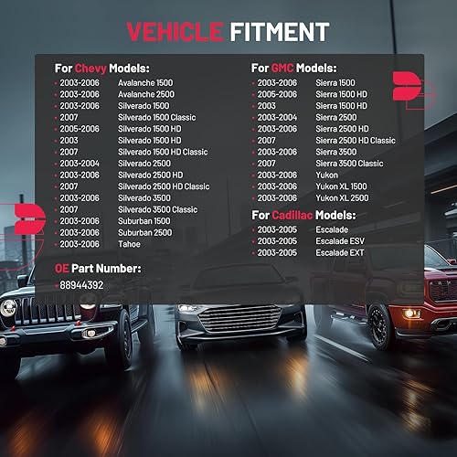 Miniatura 3 de BDFHYK Espejo de cristal compatible con Silverado Suburban Tahoe Sierra Yukon 1500 Avalanche Escalade con espejo exterior Arrow Signal, sustituye a