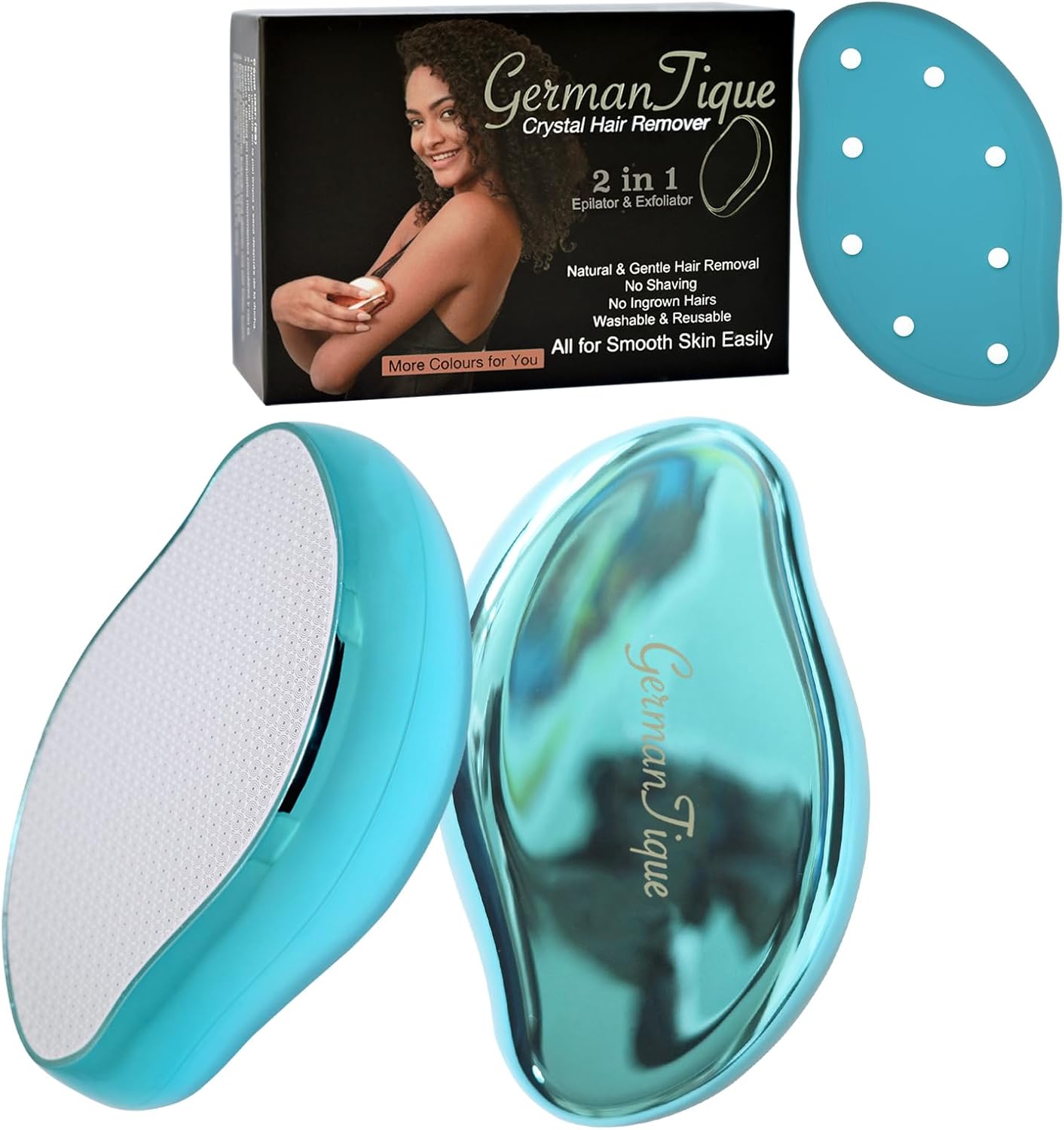 Crystal Hair Eraser,Natural Crystal Hair Remover,Reusable Painless Nano Glass Hair Removal Device Without Shaver,Gentle Crystal Epilator and Exfoliator for Soft Silky Skin(Light Blue) Crystal Hair Eraser,Natural Crystal Hair Remover,Reusable Painless Nano Glass Hair Removal Device Without Shaver,Gentle Crystal Epilator and Exfoliator for Soft Silky Skin(Light Blue)