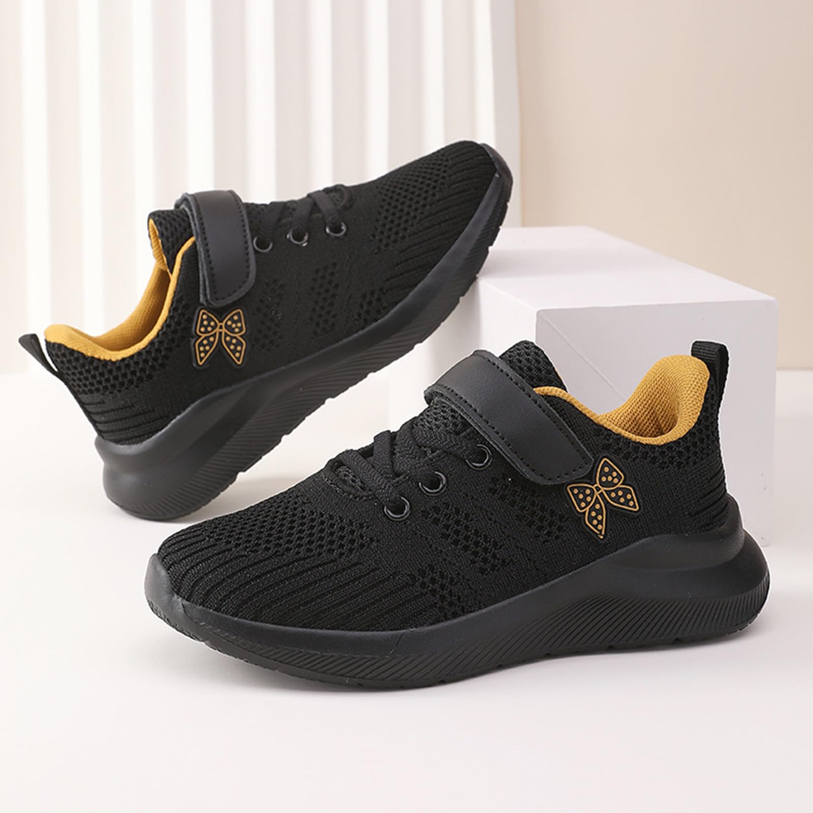 Genérico Moda para niñas Zapatos Casuales,Calzado Deportivo Suave Cierre fácil y práctico Transpirable al Calor Zapatillas de Correr Deportivas Suela Antideslizante Uso en Todo el año