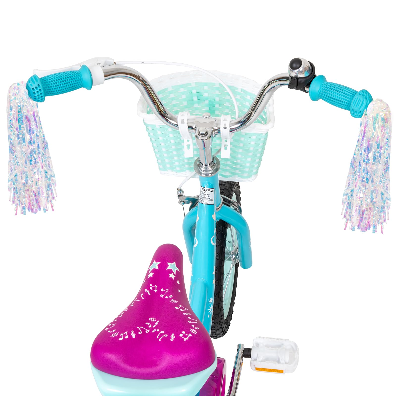 WEIZE Girls Bike for 3-12 Years Old Kids, 14 16 20 Inch Kids Bike with Training Wheels, Streamers, Basket and Doll Seat, Children Bicycles with Coaster Brake, Multiple Colors