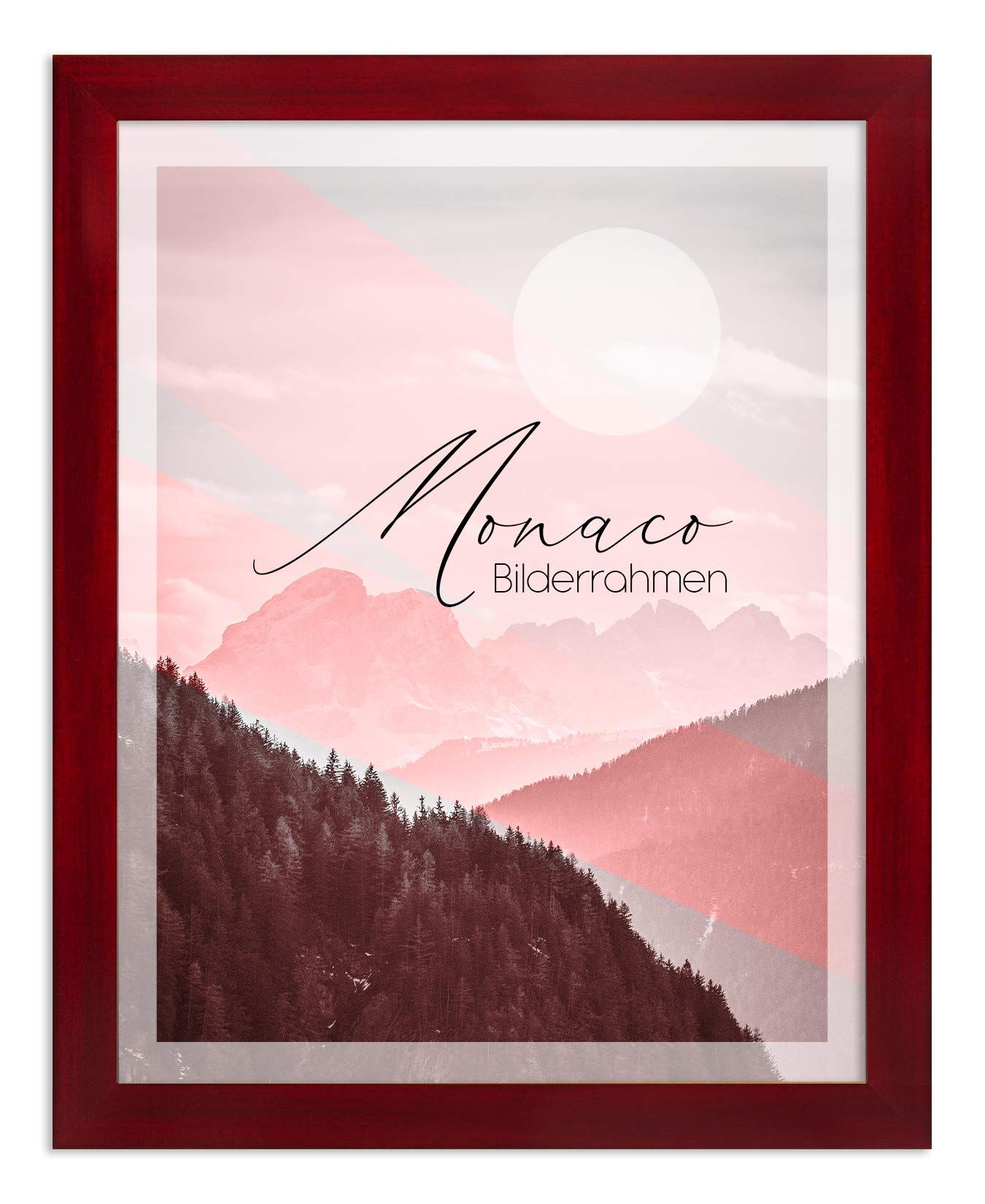 BIRAPA Fotorahmen Monaco 70x100cm Bilderrahmen Weinrot Gewischt Posterrahmen