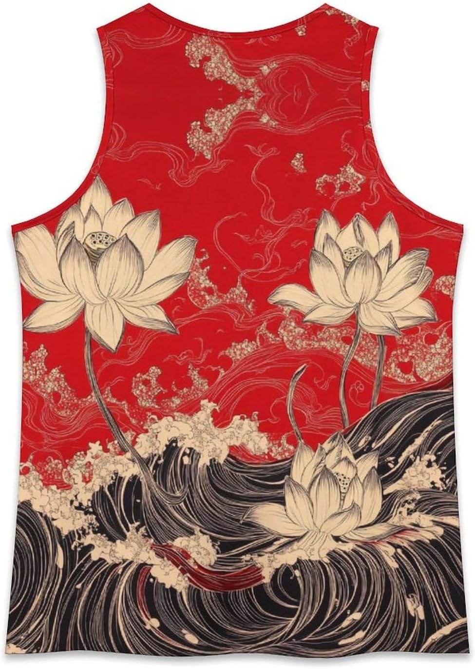 Flower Tank Top for Women Novelty Crew Neck Oversize Vintage Outdoor Sleeveless Blouses for Women image 4