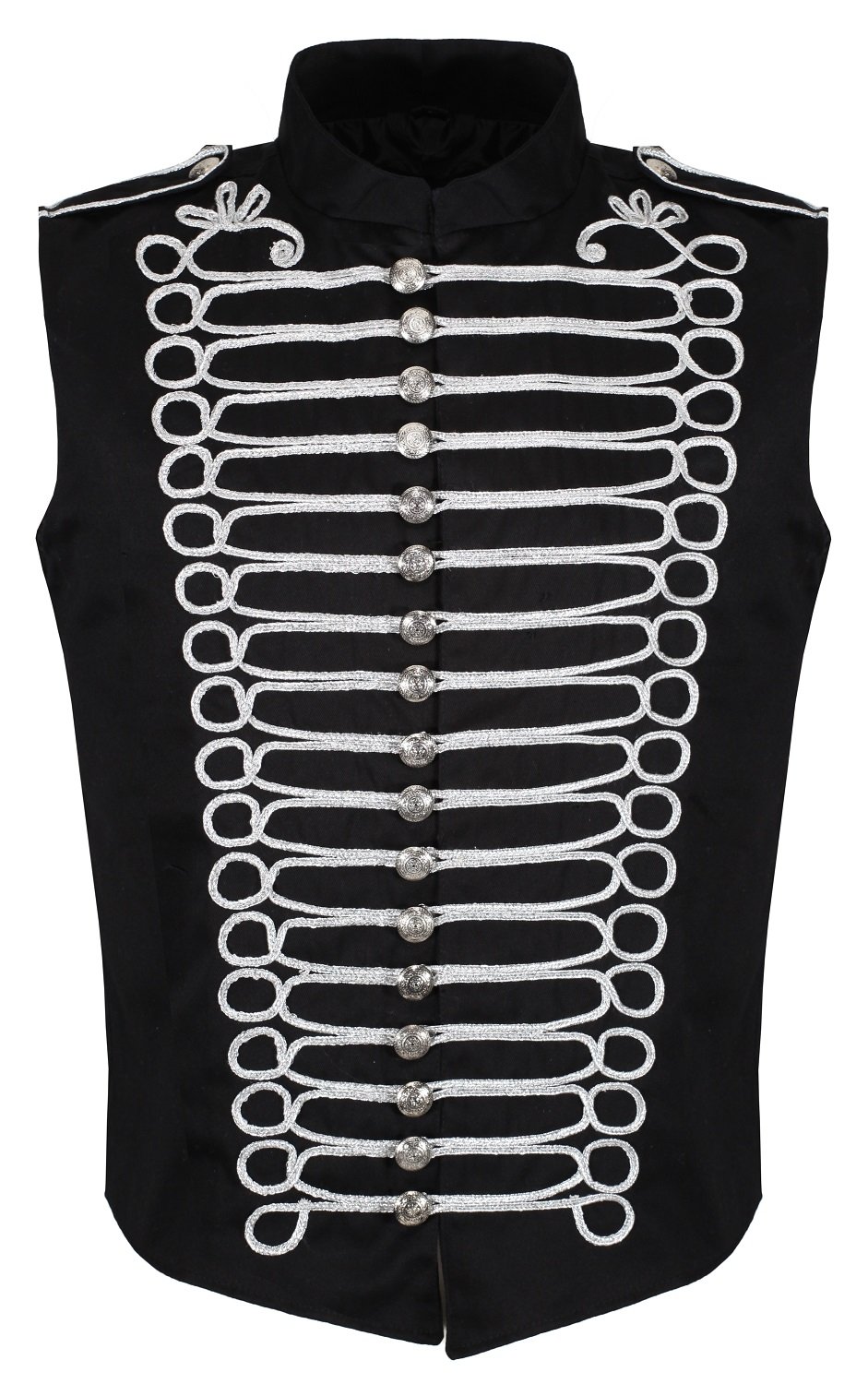 Men's Punk Military Drummer Sleeveless Parade Jacket