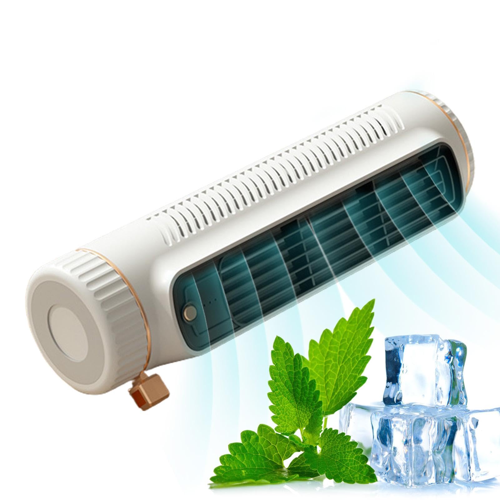 Povanjer White Air Conditioners Fan, Portable Ac Air Cooler, Desktop Cooling Fan Standing Air Conditioner Portable For Home, Room, Desk, Car