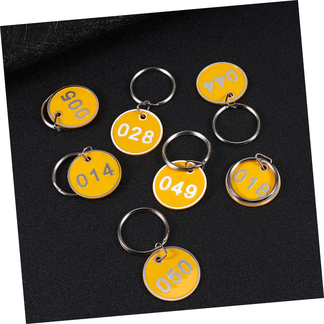 Etichette Identificative Per Bagagli in Metallo 1 Set Etichette Per Chiavi in ​​alluminio Gialle 1-100 1 Pezzo Ciascuna Per Lorganizzazione