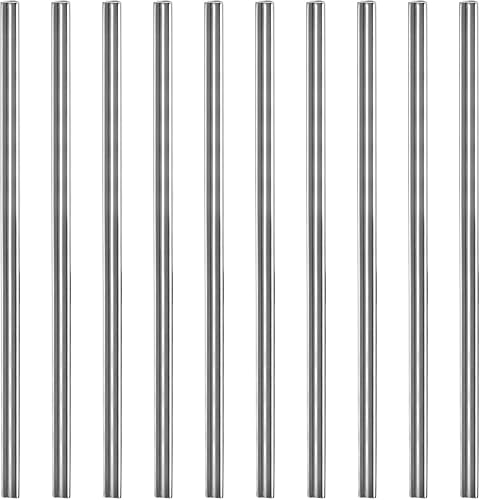 uxcell 18 popotes de metal reutilizables, 8.5 pulgadas, con forma de corazón, popote de acero inoxidable para beber batido, bebidas frías, bebidas