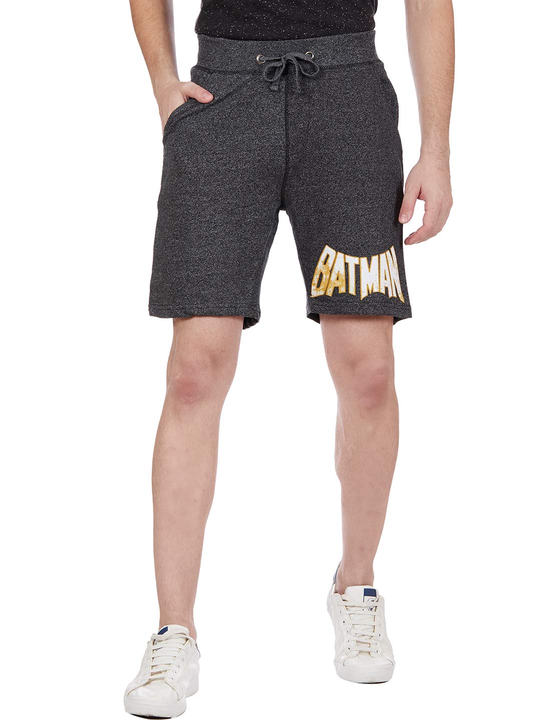 Free AuthorityBatman Printed Regular Fit Black Poly Cotton Men's Shorts