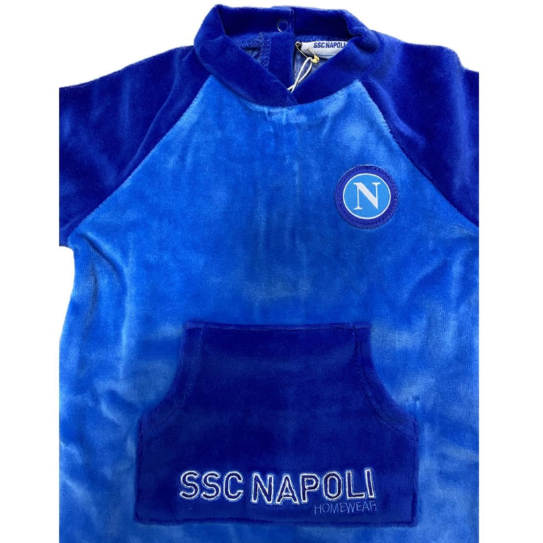 Tutina Neonato Ciniglia Napoli TCN2021 Personalizzabile Con Nome Ricamato PS 13421