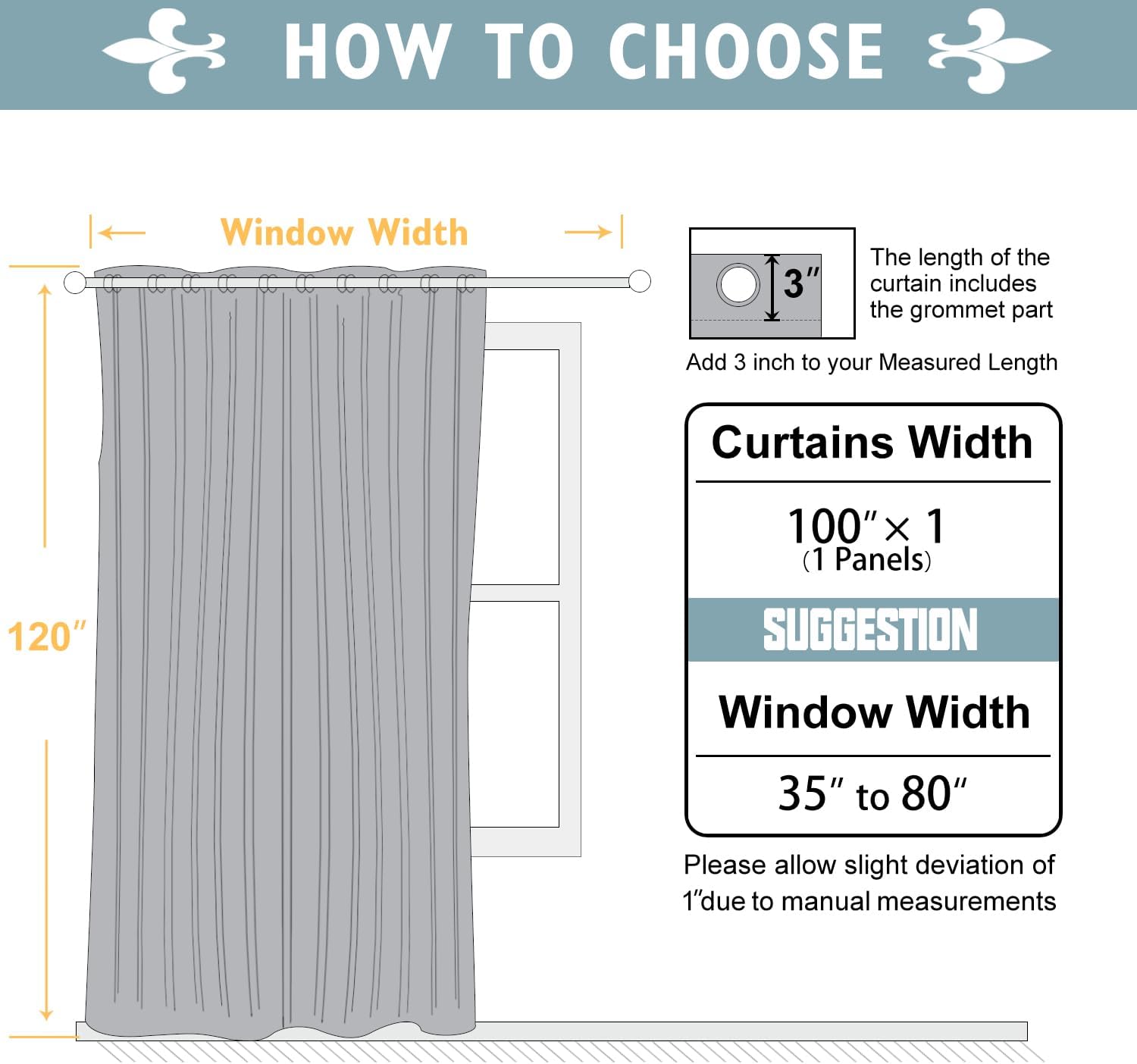 ChrisDowa Room Divider Curtain 120 Inches Long, Wide Blackout Sliding Door Curtain for Bedroom, Room Darkening Privacy Window Drape for Patio Door (1 Panel Set, Aqua, 100 x 120 Inch)