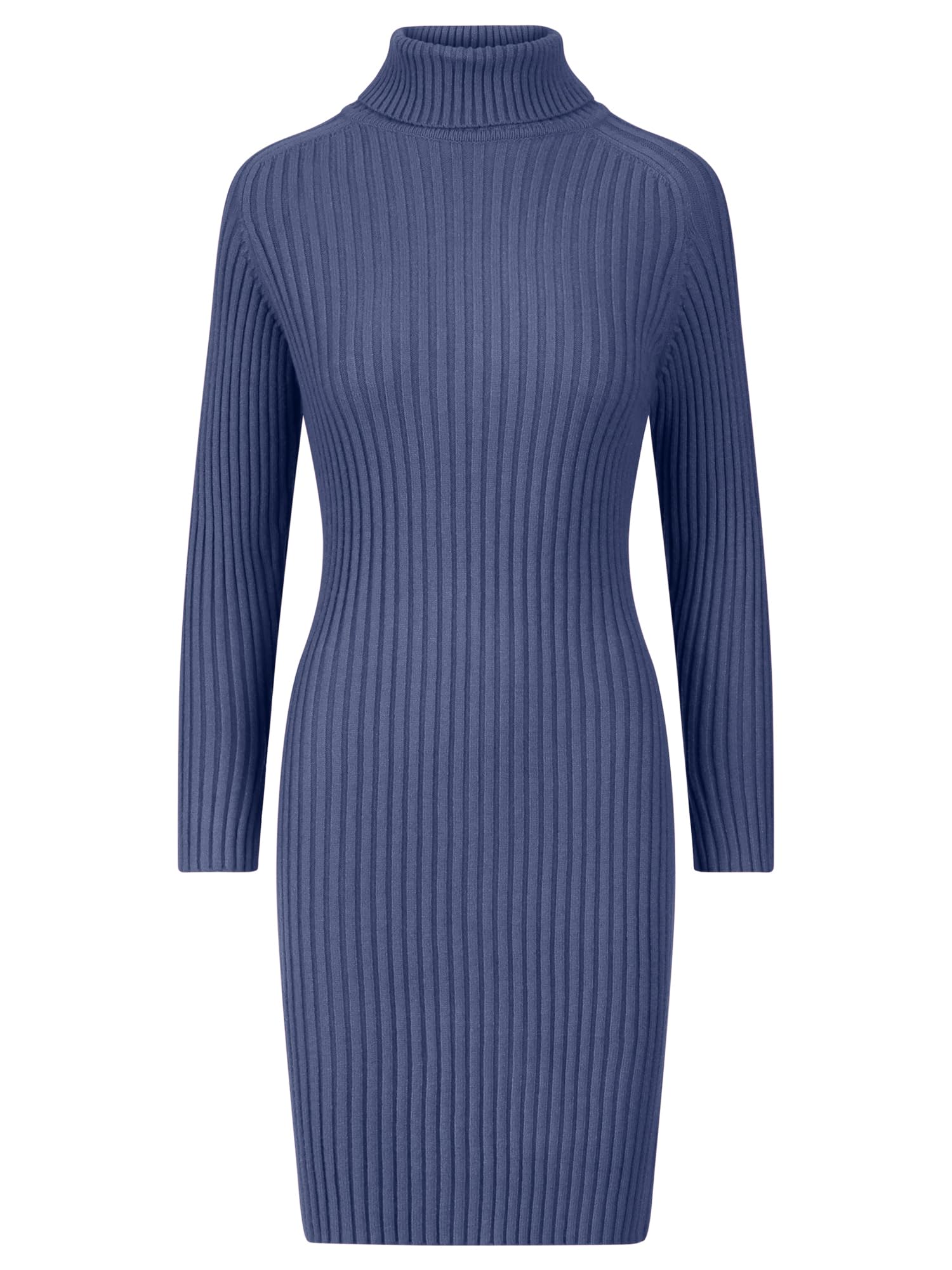 APART Rippenstrickkleid mit Rollkragen,