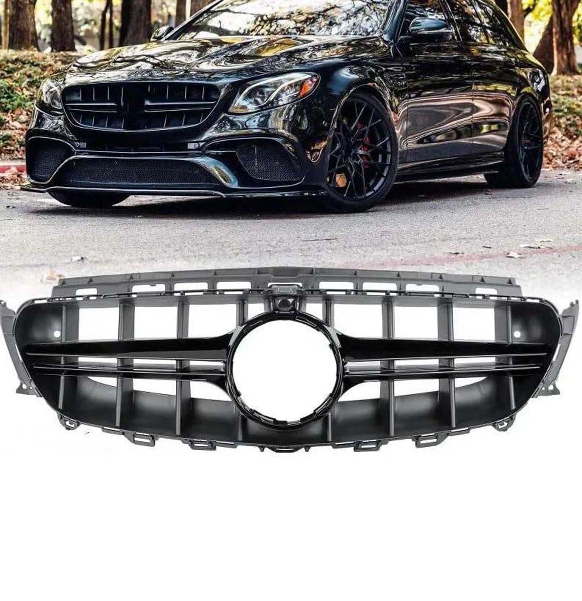 BXQDAM Front grille,Compatible with Mercedes-Benz E-Class W213 S213 C238 A238 E300 E200 E350 2016-2020,Front grille parts