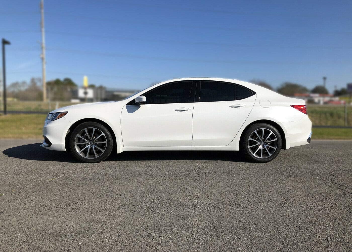 SlickMod Chrome Delete Blackout Vinyl Overlay for 2015-2020 Acura TLX Window Trim (Gloss Black)