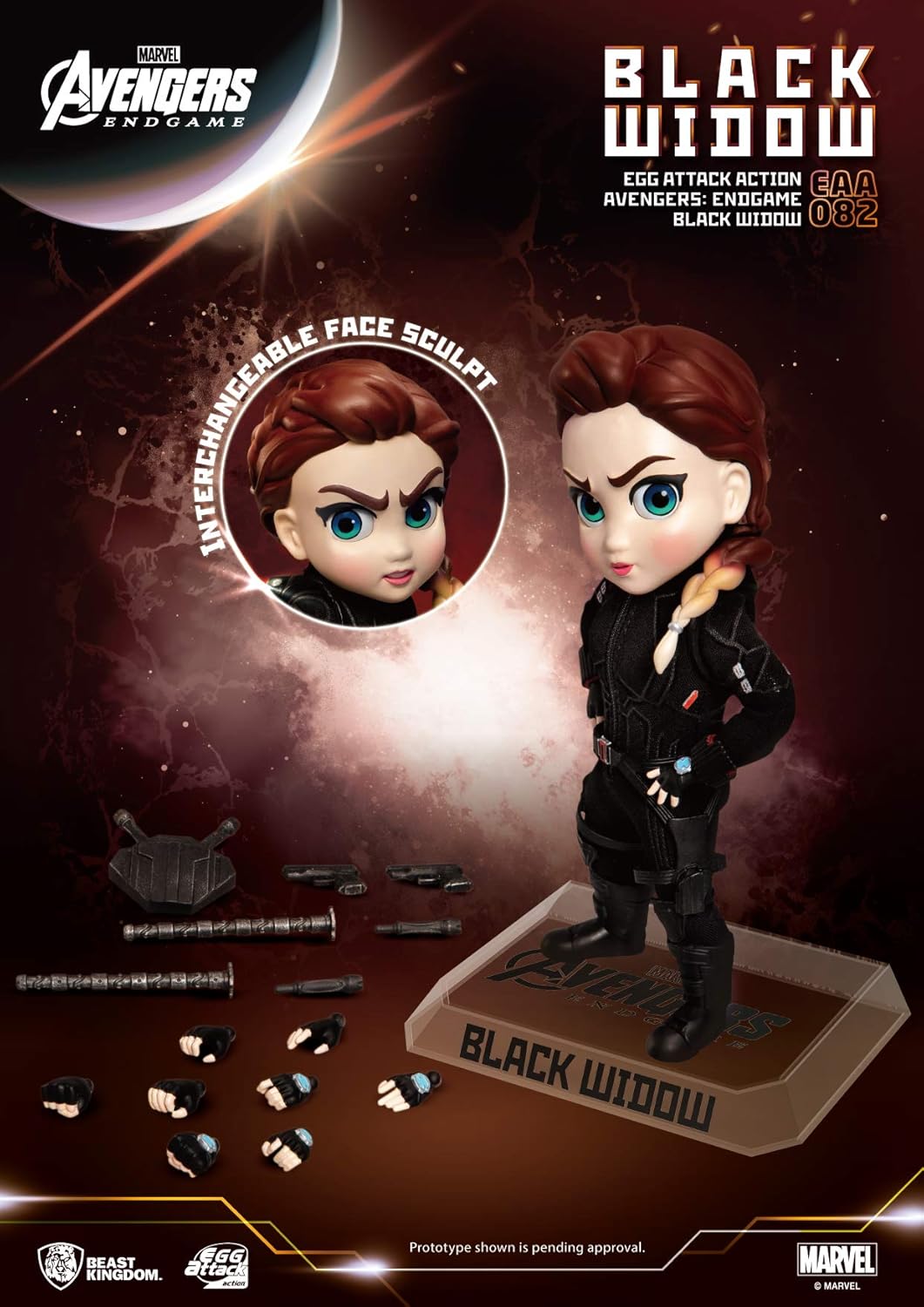 Avengers Endgame: Black Widow EAA-082 Egg Attack Action Figure
