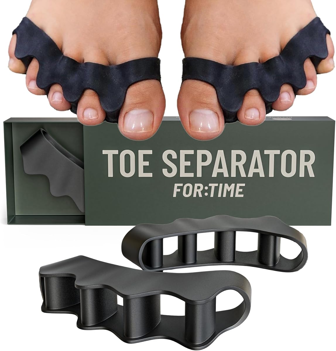 Zehenspreizer – 1 Paar Gel Zehentrenner für überlappende Zehen – Toe Spacer – Silikon-Zehenspreizer Hallux Valgus, Korrektur von Ballenzehen, Toe Separator, Zehenspreizer