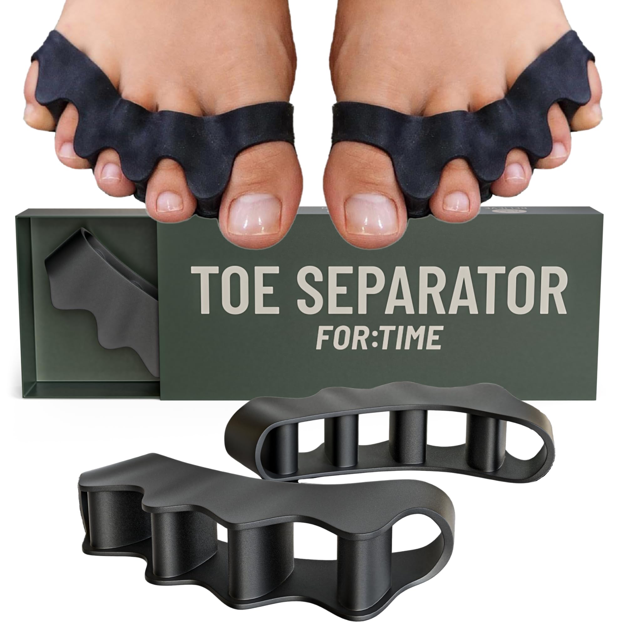 Zehenspreizer – 1 Paar Gel Zehentrenner für überlappende Zehen – Toe Spacer – Silikon-Zehenspreizer Hallux Valgus, Korrektur von Ballenzehen, Toe Separator, Zehenspreizer