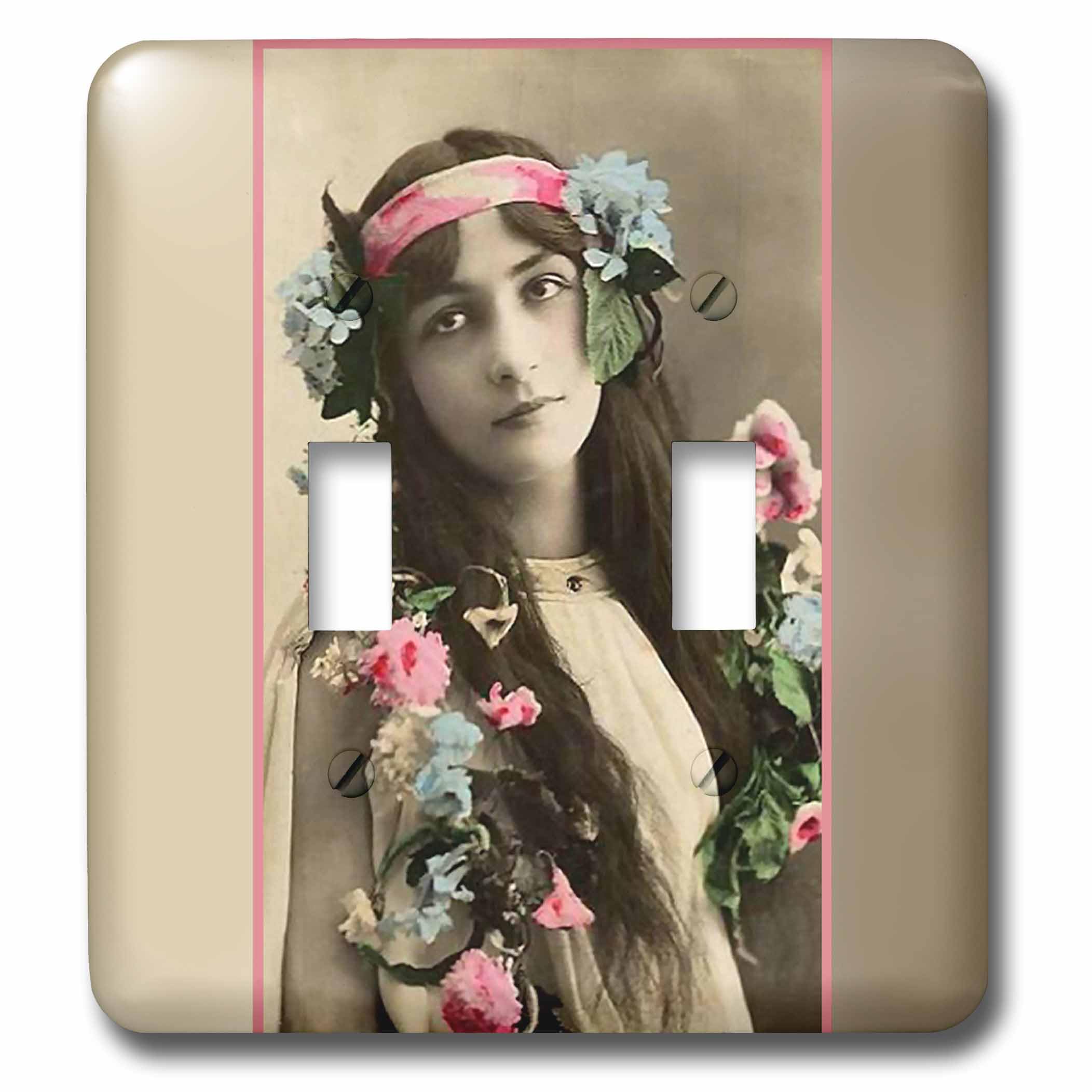 Interrupteur double fleuri multicolore 3dRose pour sublimer votre salon