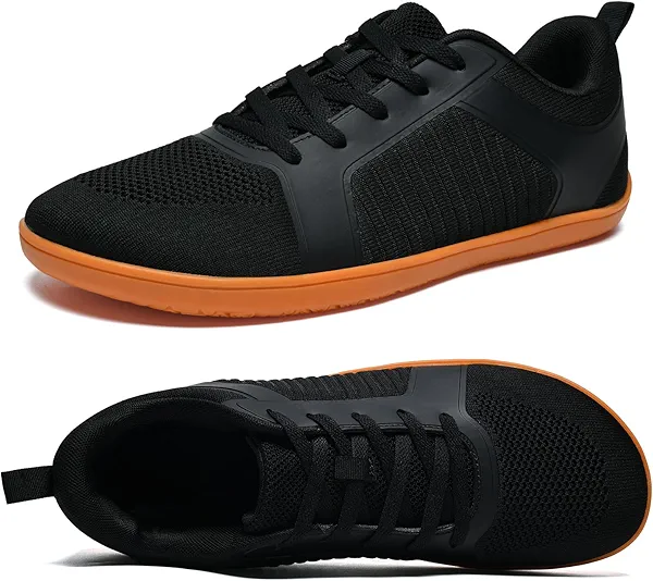 ABCDZZ Barefoot Shoes for Women Wide Toe Box Minimalist Sneakers Zero Drop Sole Lightweight Trail Running Shoes, Black, 6W