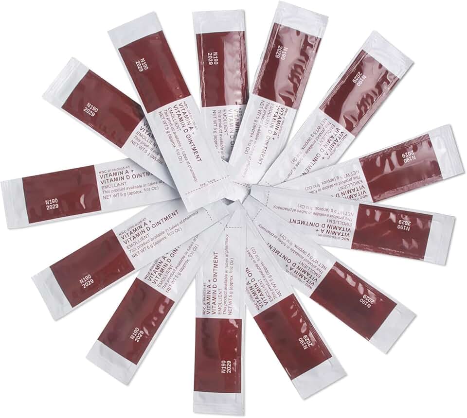 Tattoo Scar Repair Gel 50Pcs -Vitamin A&D Ointment for Tattoo Aftercare,Dry Skin & Scar Fading for Skin Moisturising & Makeup Microblading