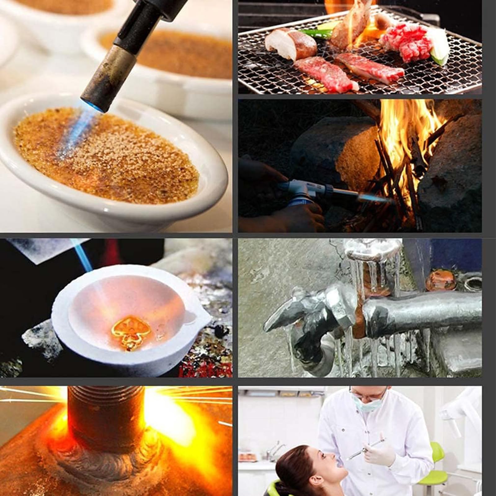Luxblaze Winddichtes Stabfeuerzeug – Jetflamme, Nachfüllbar & Einstellbar, Ideal Für Camping & Grillen (Schwarz)