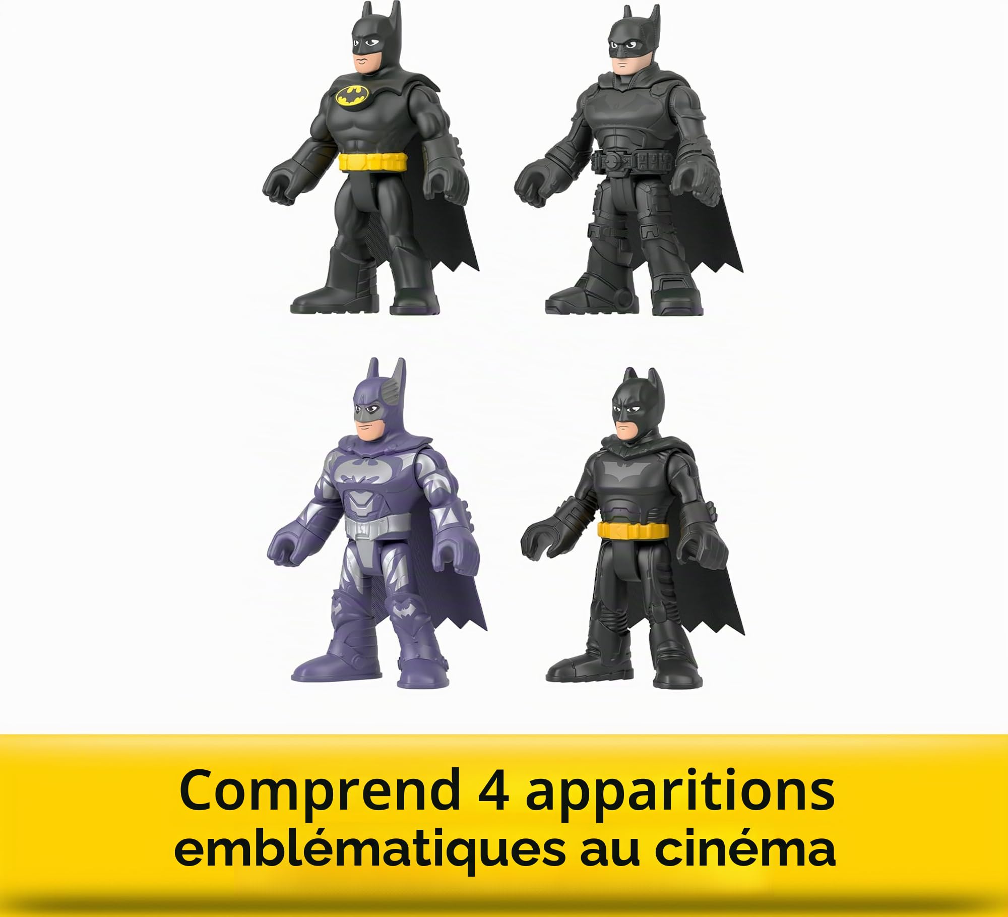 Fisher-Price Imaginext DC Super Friends Batman Toys Kit commémoratif 85e anniversaire avec style film pour les fans à partir de 3 ans