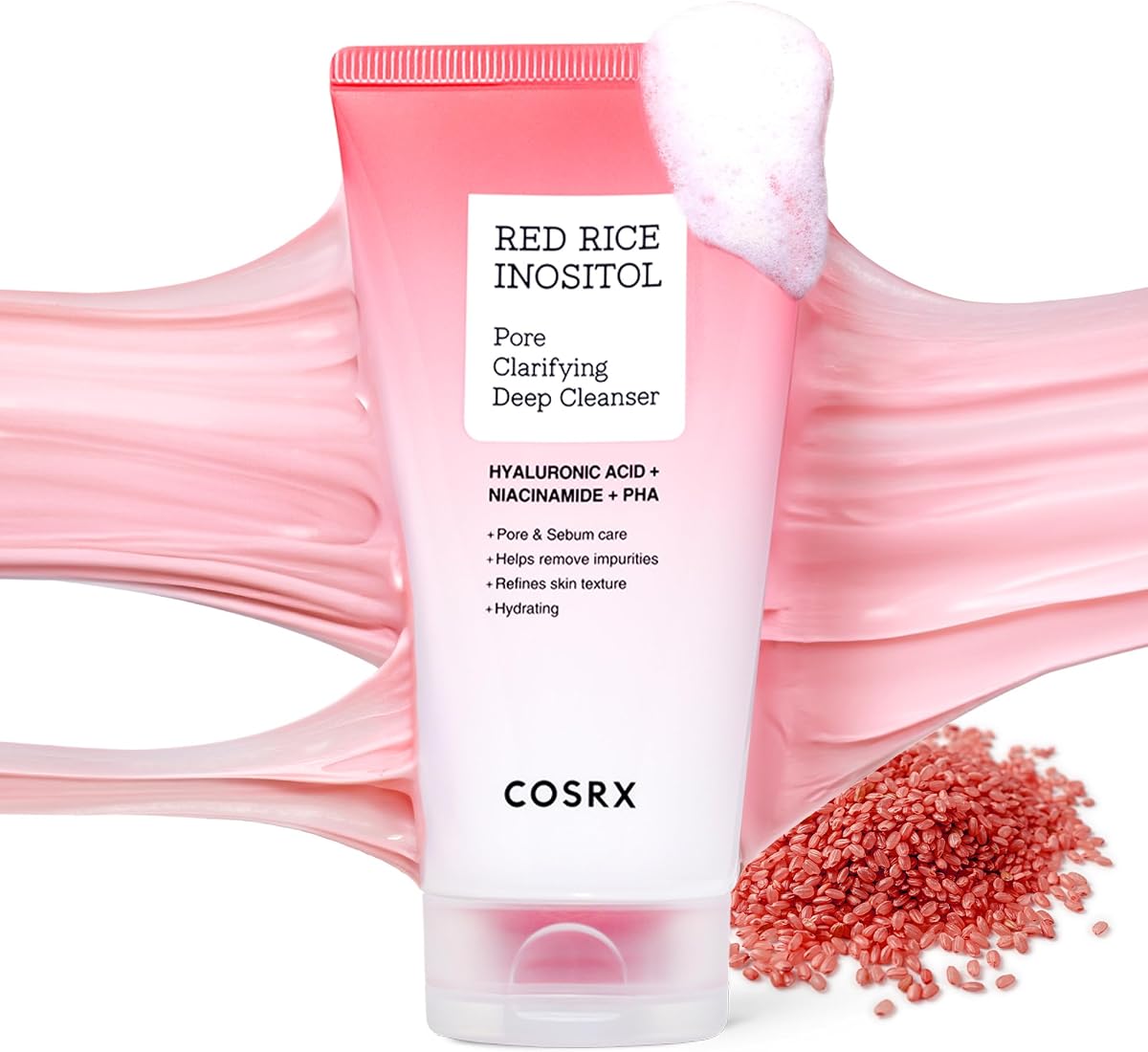 Low pH Pore Deep Cleanser, Gentle Blackheads Remover, 5.07 fl.oz | Red Rice, Inositol, AHA BHA PHA Care, Non-Comedogenic, Mild Daily Formula for Sensitive Skin, Korean Skin Care