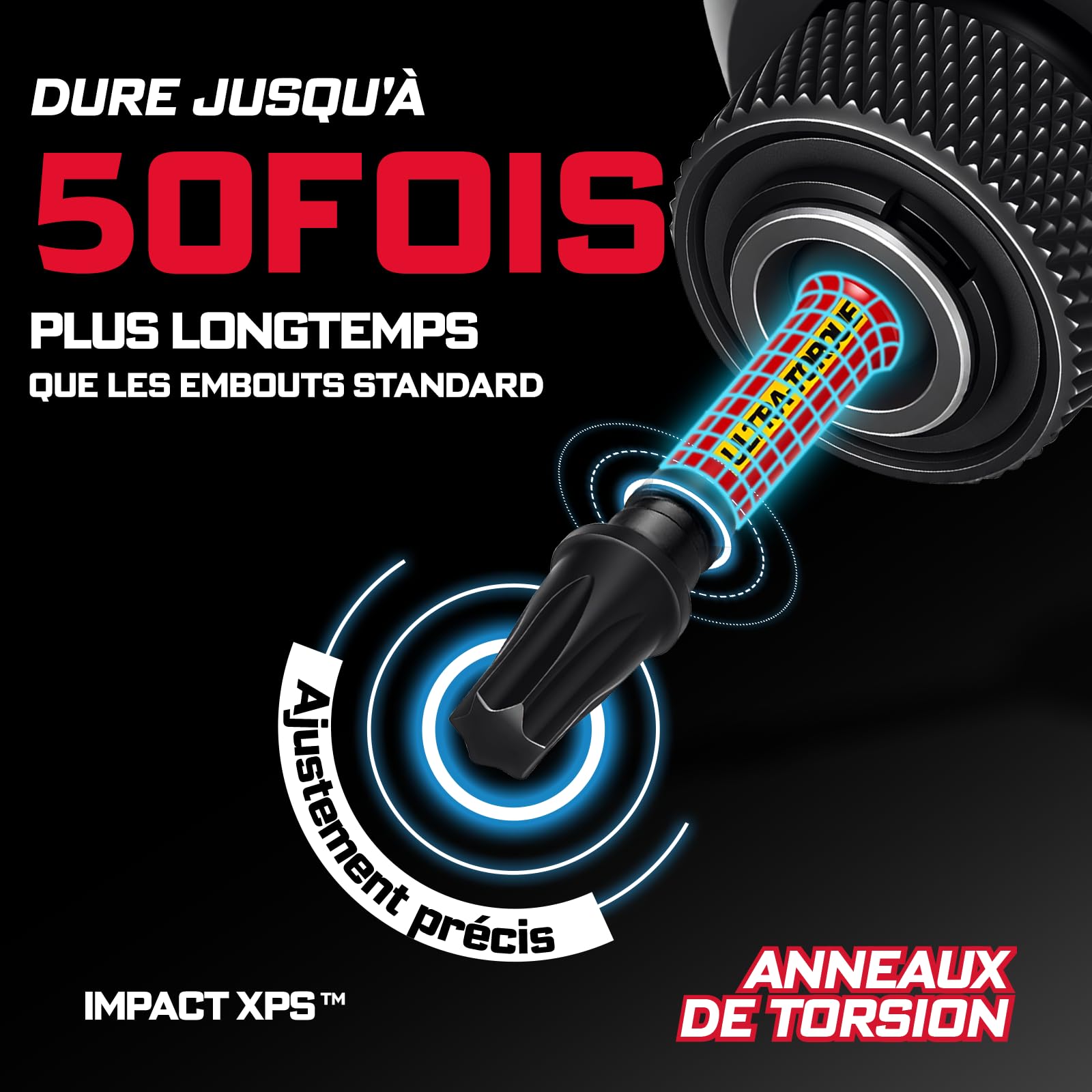 GEINXURN Set de 217 Embouts de Tournevis PH/PZ/Torx/Hex, Longueurs 25/50/75/150 mm, Tige Hexagonale 1/4", Acier Allié S2, Avec Porte-Embout Magnétique 60 mm et Anneau Magnétique