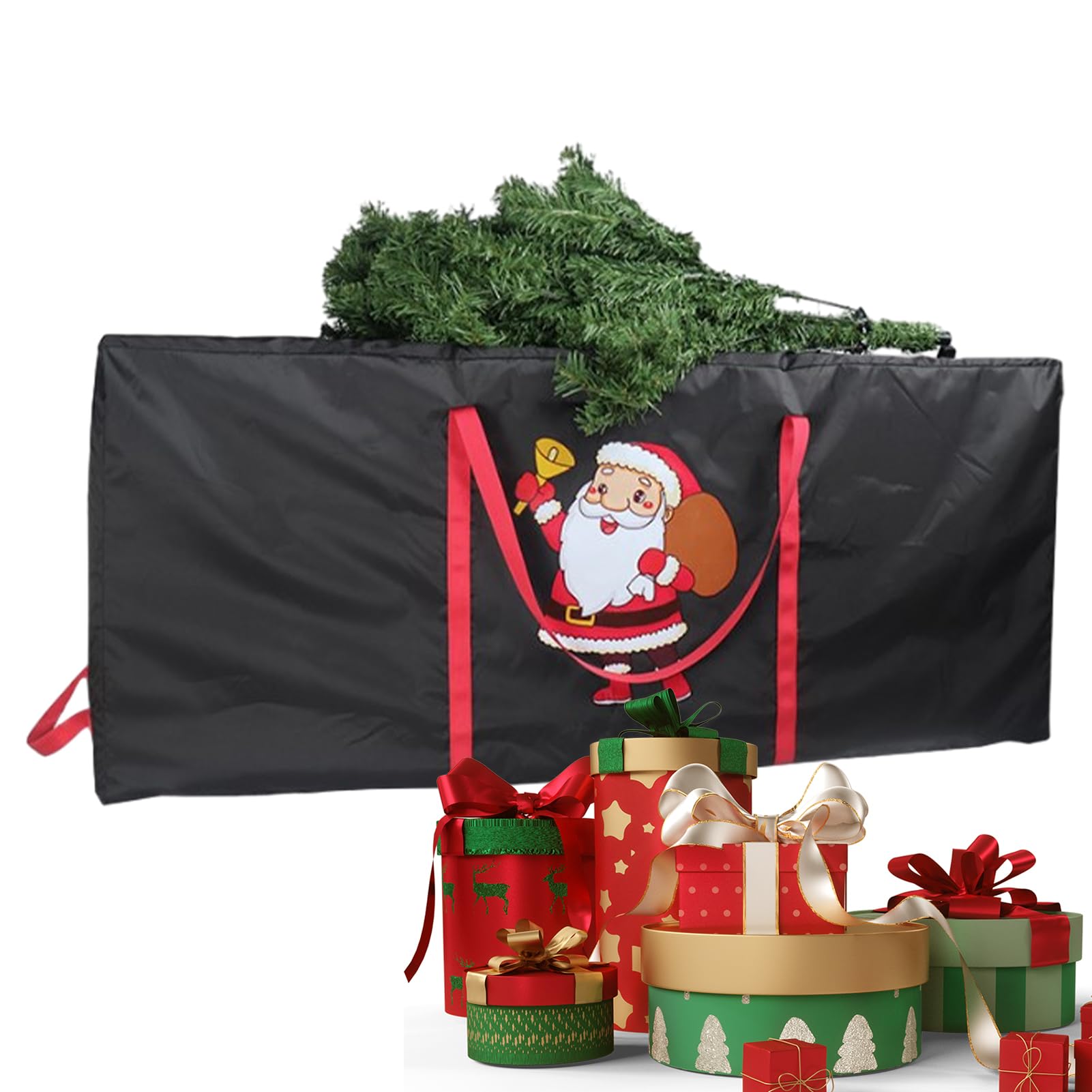ARSUK Kerstboom Opbergtas - Klein en Groot Kerstmis Hoes Maken voor 6ft en 7ft kunstbomen - Waterdichte extra sterke en zware doos met ritsen (Green