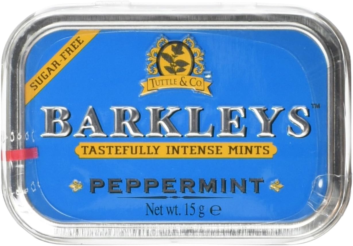 Barkleys Mints Sugar Free Peppermint in Classic Mini Tin 15 g (Pack of 6)