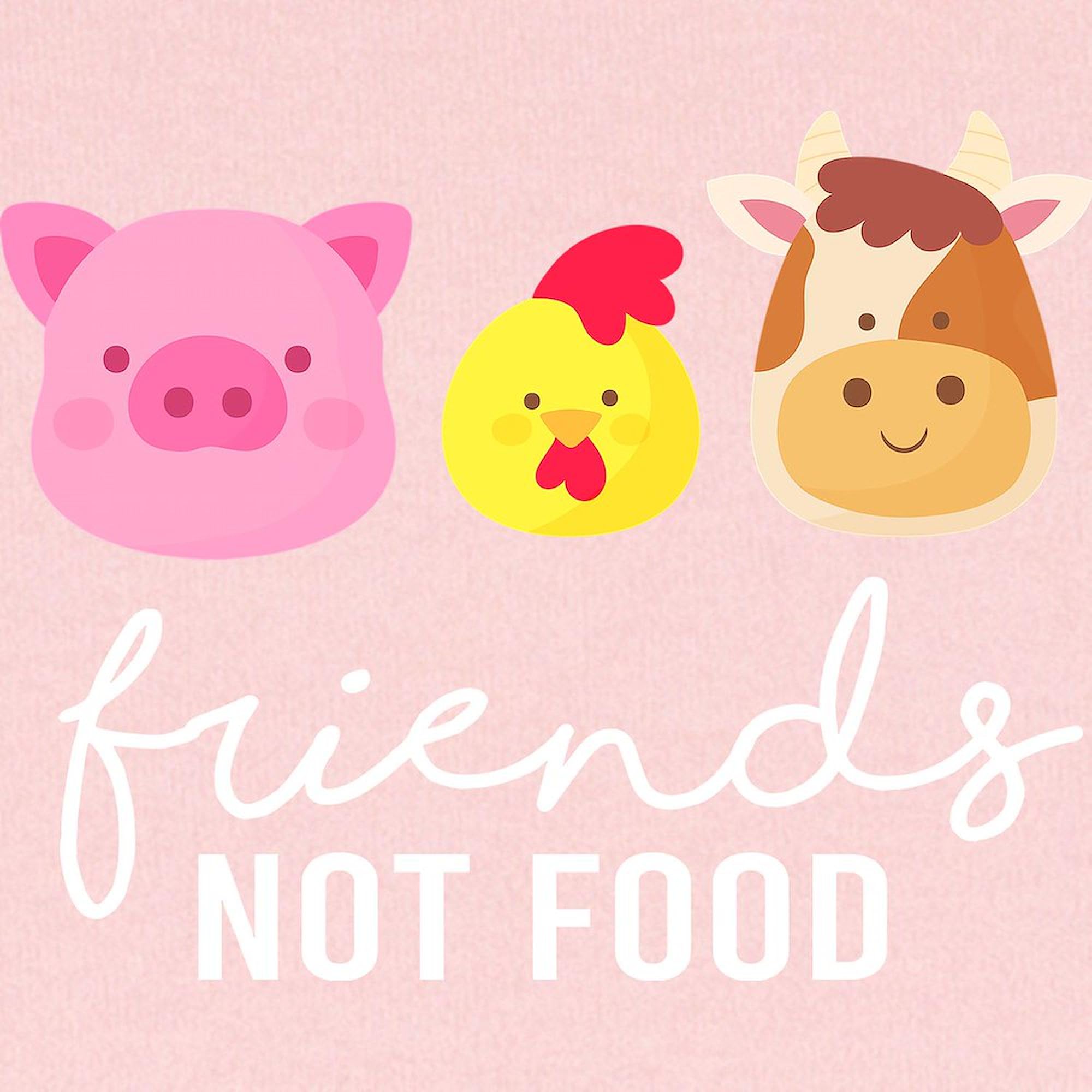 CafePress Friends Not Food Vegan Veganism Anima Baby Blanket, Super Soft Newborn Swaddle