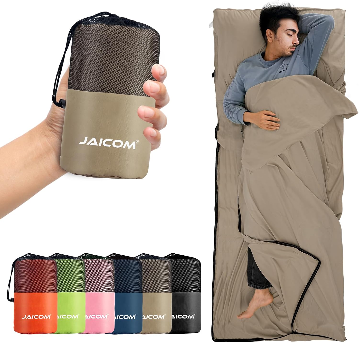 Sleeping Bag Liner, Travel Sheets & Adult Sleep Sack, Ultralight and Portable Summer Sleeping Bag – Ideal for Backpacking, Hotels and Hostels, Business Trips, Camping Sleeping Bag Liner, Travel Sheets & Adult Sleep Sack, Ultralight and Portable Summer Sleeping Bag – Ideal for Backpacking, Hotels and Hostels, Business Trips, Camping