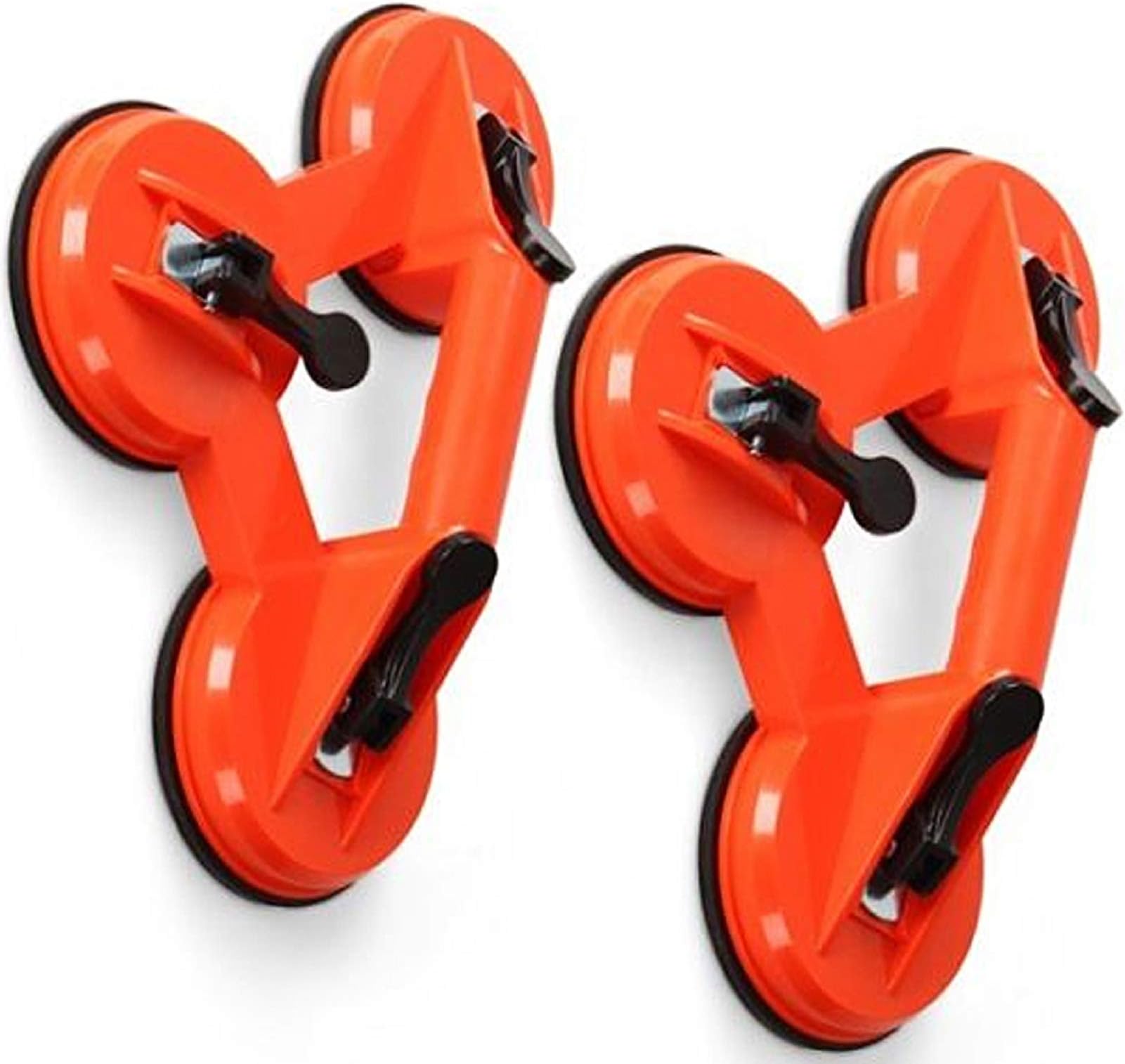 Trintion Suction Cups, 2 Pack Glass Suction Cup Triple Locking 100kg Puller Lifter 4.64 Inch Heavy Duty Vacuum Lifter Glass Lifter Suction Cup for Glass Windshields and Dent Pulling