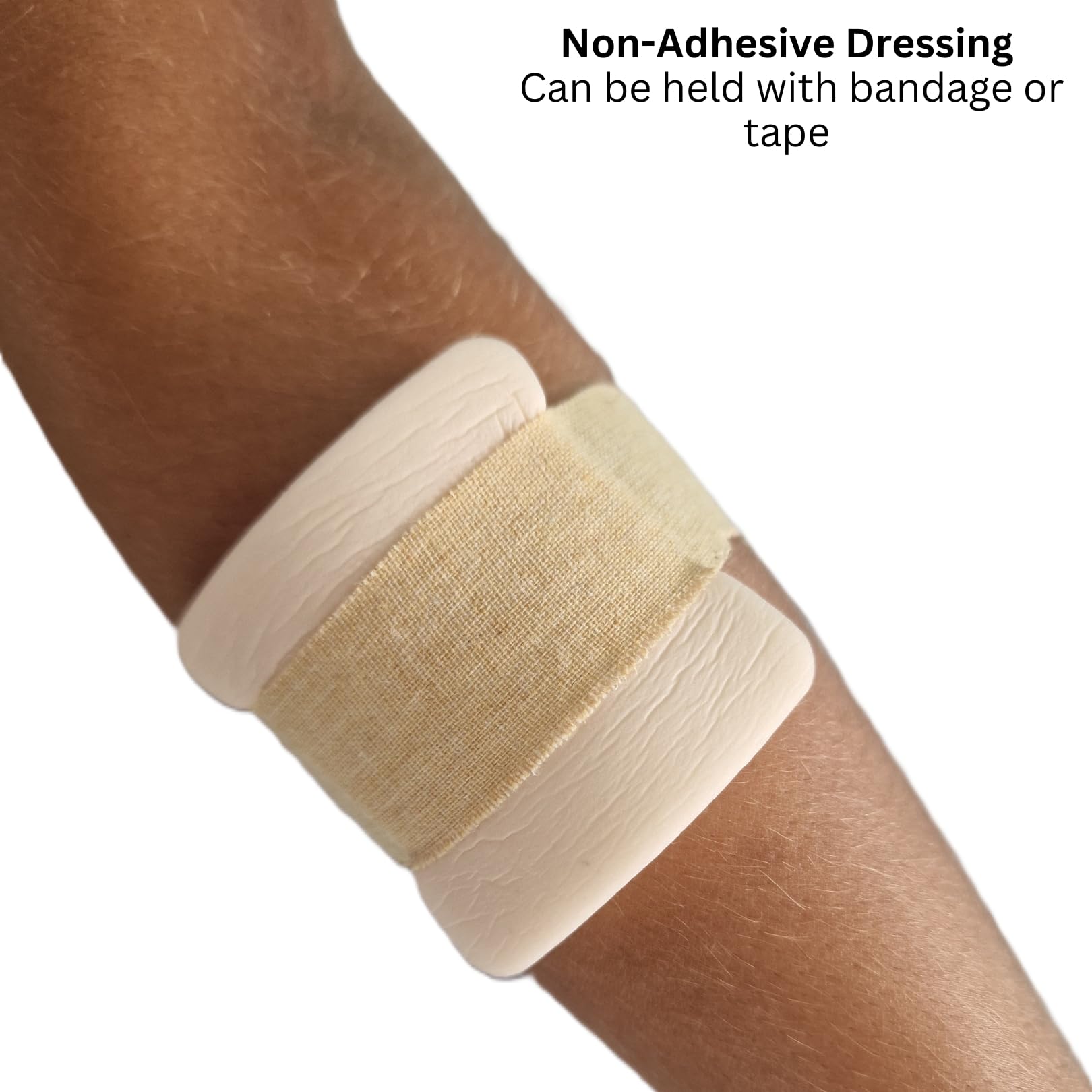 PintoMed - Medicazione sterile in schiuma PU non adesiva senza bordo Scatola da 15 cm x 15 cm da 5 medicazioni. Assorbente. Per il trattamento delle ferite croniche e acute.