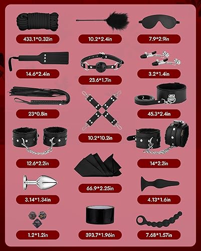 Miniatura 7 de UTIMI - Juego de restricciones para sexo Bondage BDSM, con esposas ajustables, cuello, tobillera, cuentas de dados con enchufe anal, juegos para