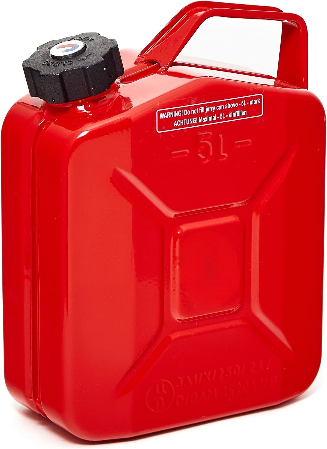 BW Metal Fuel Can 5 Litres with Screw Cap   Red   RAL 3000   T V Tested and UN Approval   Made in Europe