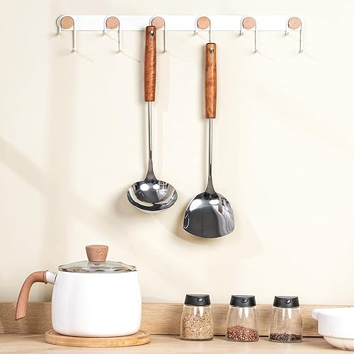 Miniatura 4 de FJNATINH Juego de Herramientas de Espátula y Cucharón para Wok - Herramientas de Acero Inoxidable para Wok, Utensilio para Wok, Utensilios de Cocina