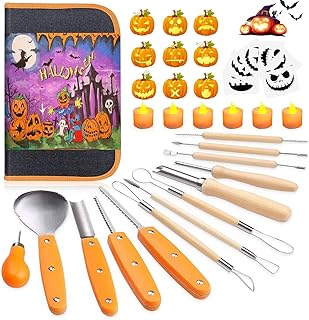 Sponsored Ad - Halloween Pumpkin Carving Tools Kit, 13 Piece Professional Professional Pumpkin Cutting Supplies Tools Kit ...