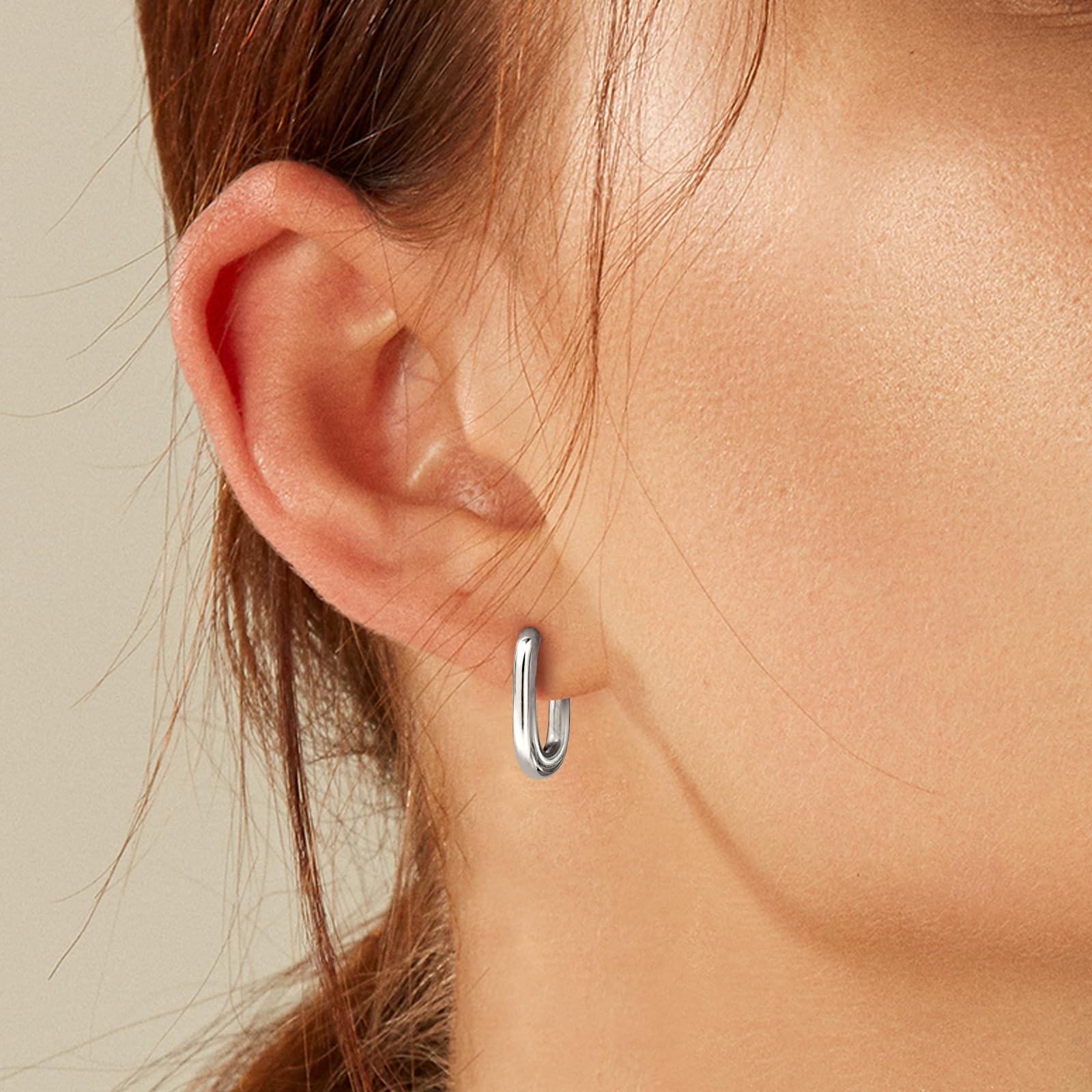 Orecchini Donna Cerchio Argento 925, Orecchini Donna Oro Oorecchini Cerchio Oro 18k Orecchini Uomo Cerchio Diamanti Orecchini Cuore Piccoli Earrings for Women Moda Gioielli Regali per Lei