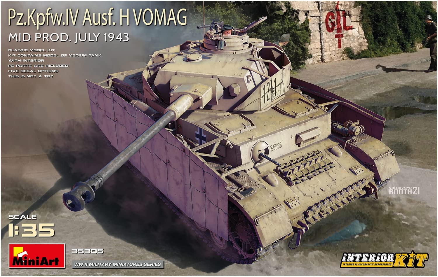 MiniArt MIN35305 1:35-Pz.Kpfw.IV Ausf H Vomag. Mid Prod (Int Kit) Modelo a escala