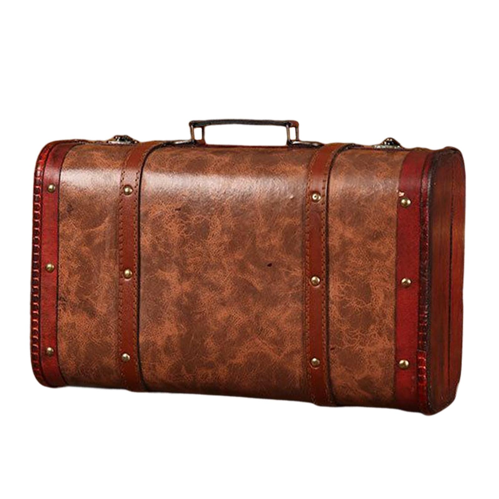 club bollywood BNF®Vintage Suitcase with Handle Portable Wooden Treasure Chests for Shop Window Brown S|Travel | Vintage Luggage & Travel Accs|1 Vintage Suitcase-picture-11