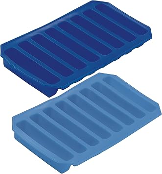 Prepworks by Progressive Flexible Ice Sticks Trays - Set of 2, Ice Cube Tray, Cylinder Ice Cubes, Silicone Tray