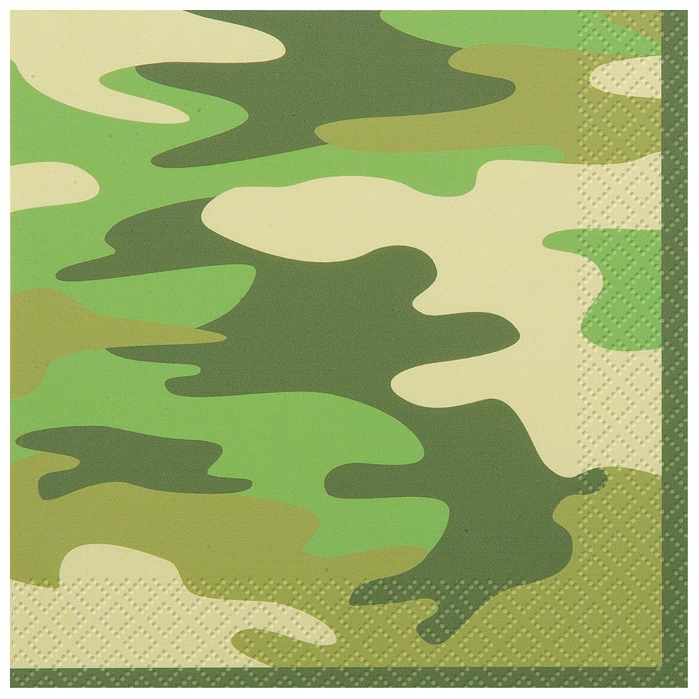 Camo Beverage Napkins, 16ct