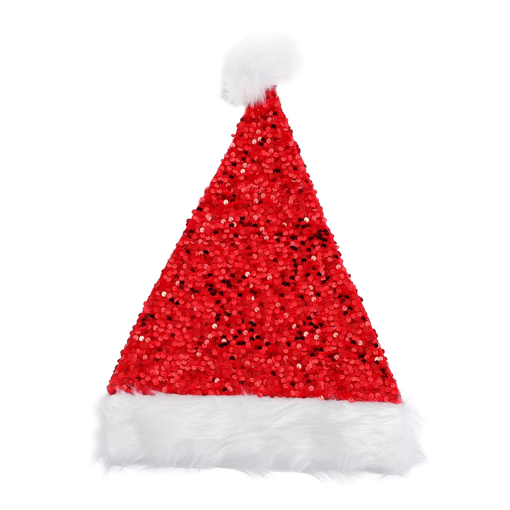 PRETYZOOM 2piezas Sombrero De Navidad De Lentejuelas De Peluche Para Gorro De Papá Noel y Celebraciones Accesorio De Navidad y Divertido