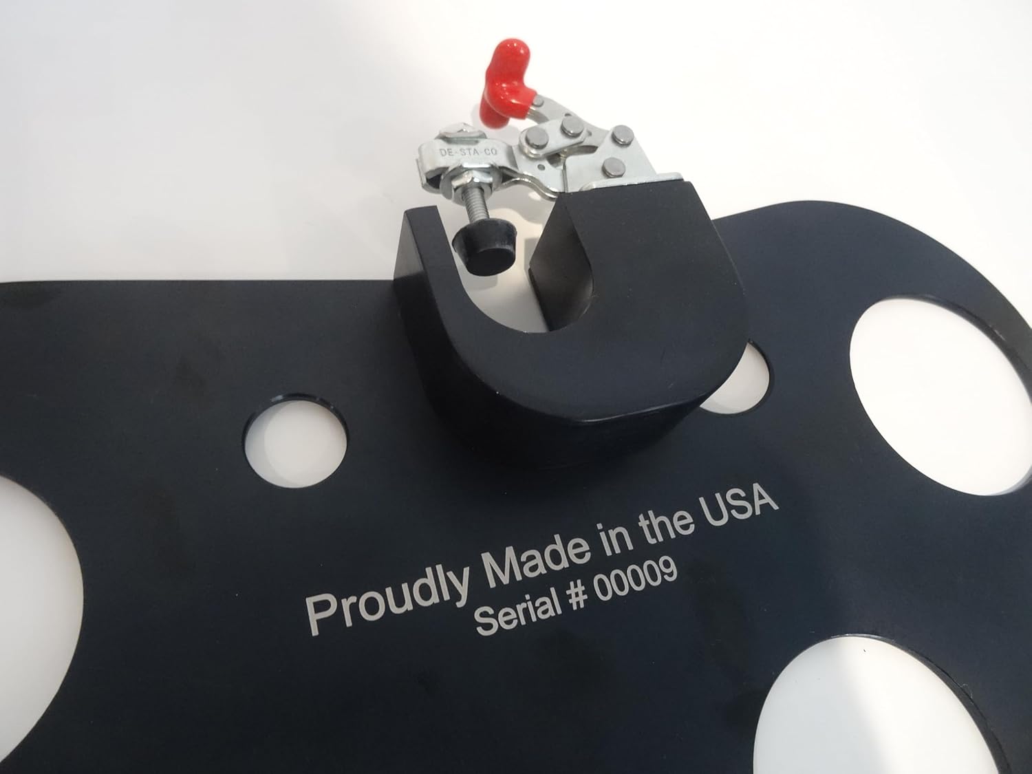 The Mute Caddy Artist Model Pro Trumpet Mute Holder, 4 Mute Slots, Black Aluminum, Stand Clamp - Made in USA
