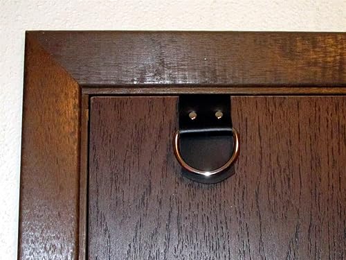 Miniatura 6 de Heavy Duty Cowhide Leather Over the Door Restraint Rings, Door Entryway Restraints for multi Purpose (Brown)