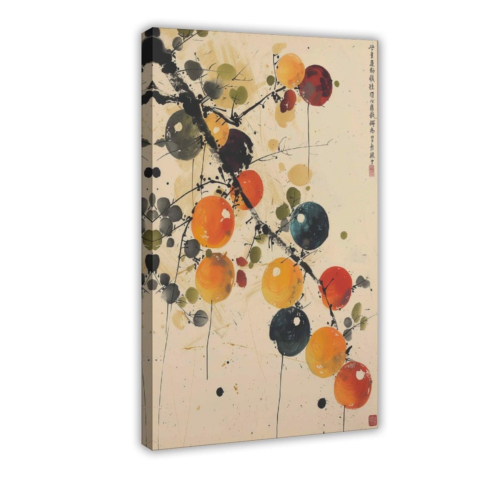 Bareronor Persimmon Canvas Poster Bedroom Decor Landscape Office Room Decor Gift 24" L X 36" W