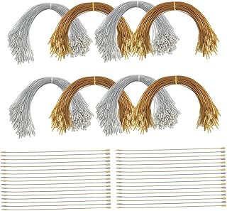 NUOLUX 200個 入り 金銀色吊牌紐 クリスマスオーナメント用ペンダント吊りロープ 耐久性 軽量 便利な飾り紐